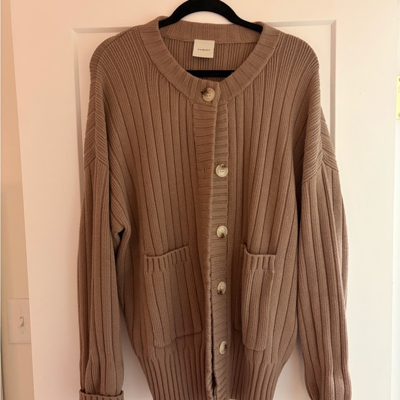 Varley Tan Ribbed Cardigan - Picture 5 of 5